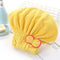3-Pack Yellow Thickened Coral Fleece Hair Drying Towel Cap – Double-Layered Absorbent Turban with Bow Design for Fast Drying and Gentle Care