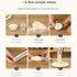 White Wireless Handheld Electric Pasta Maker – Rechargeable Dough Extruder with 5 Nozzles for Homemade Noodles, Spaghetti, Fettuccine & Sausage Stuffer, USB-C Charged