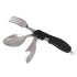 2-PCS Green Stainless Steel Folding Cutlery Set – Compact 3-in-1 Knife, Fork, Spoon with Removable Design for Outdoor Camping, Hiking, Travel, and Picnic Use