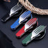 2-PCS Red Stainless Steel Folding Cutlery Set – Compact 3-in-1 Knife, Fork, Spoon with Removable Design for Outdoor Camping, Hiking, Travel, and Picnic Use