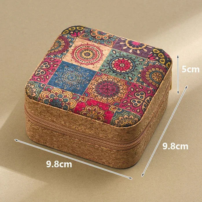 Brown Sunflower Design Portable Sewing Kit – Compact Travel Set with Needles, Thread, Scissors, Thimble, and Pin Cushion for Home, Dorm, or Emergency Repairs