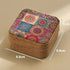 Brown Sunflower Design Portable Sewing Kit – Compact Travel Set with Needles, Thread, Scissors, Thimble, and Pin Cushion for Home, Dorm, or Emergency Repairs
