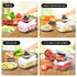 Black Multifunctional Vegetable Slicer – Manual Kitchen Cutter with Adjustable Blades for Slicing, Dicing, Shredding, Garlic Grinding, and Egg White Separation