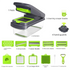 Green Multifunctional Vegetable Slicer – Manual Kitchen Cutter with Adjustable Blades for Slicing, Dicing, Shredding, Garlic Grinding, and Egg White Separation