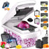 Green Multifunctional Vegetable Slicer – Manual Kitchen Cutter with Adjustable Blades for Slicing, Dicing, Shredding, Garlic Grinding, and Egg White Separation