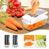 Green Multifunctional Vegetable Slicer – Manual Kitchen Cutter with Adjustable Blades for Slicing, Dicing, Shredding, Garlic Grinding, and Egg White Separation