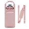 Pink Insulated Water Bottle Carrier with Shoulder Strap – Portable Sleeve for Large Bottles, Featuring Front Pocket and Key Hook