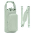 Green Insulated Water Bottle Carrier with Shoulder Strap – Portable Sleeve for Large Bottles, Featuring Front Pocket and Key Hook