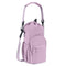 Purple Water Bottle Carrier with Drawstring Closure – Adjustable Shoulder Strap, Front Pocket, and Side Storage for Daily Use