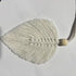 4 PCS Macrame Leaf Wall Hanging Set Handmade Cotton Boho Feather Ornaments Green & Beige for Nursery Home Decor
