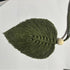 4 PCS Macrame Leaf Wall Hanging Set Handmade Cotton Boho Feather Ornaments Green & Beige for Nursery Home Decor
