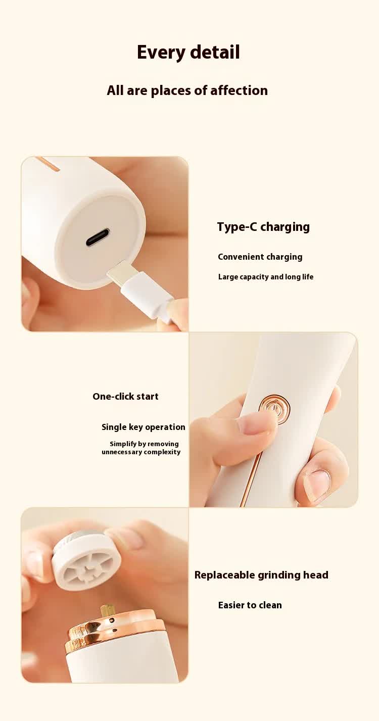 Electric Foot Callus Remover Rechargeable Pedicure Tool with 3 Grinding Heads Portable Dead Skin Exfoliator Peach Pink