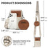 Women's Crossbody Phone Bag with Coin Pouch PU Leather Shoulder Purse Adjustable Wide Strap for Travel & Daily Use White & Brown