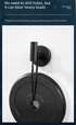 Stainless Steel Vacuum Suction Cup Hook Rack 3-Hook Black Wall Mounted Towel Rail for Bathroom and Kitchen No Drilling Required
