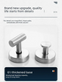 Stainless Steel Vacuum Suction Cup Hook Rack 3-Hook Black Wall Mounted Towel Rail for Bathroom and Kitchen No Drilling Required