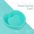Heart Shaped Silicone Baking Mould - Non-Stick Mousse Cake & Jelly Pan - Easy Release Polished Interior for Valentine's Day Desserts (Green Spring Cyan, 11.5cm)