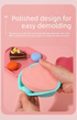 Heart Shaped Silicone Baking Mould - Non-Stick Mousse Cake & Jelly Pan - Easy Release Polished Interior for Valentine's Day Desserts (Green Spring Cyan, 11.5cm)