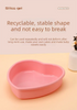 10 Inch Extra Large Heart Shaped Silicone Cake Mould - Pink Non-Stick Baking Pan for Weddings & Big Parties - Reinforced Rim Tray (29cm)