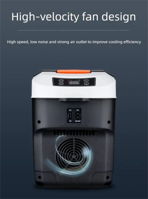10L Portable Electric Cooler & Warmer Car Fridge with Digital Display 12V/240V Dual Power for Camping Road Trips & Home Office Brown