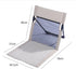 Portable Folding Camping Chair with Aluminum Support Rod Lightweight Mesh Lawn Seat and Backrest for Outdoor Beach Hiking Beige Mesh Style
