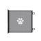 Retractable Pet Safety Gate 110x78cm Paw Print Mesh Dog Barrier No Drill Retracting Fence for Stairs and Doorways