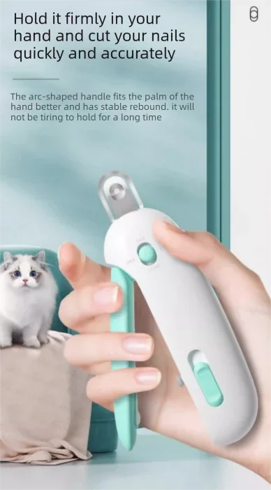 Adjustable Cat Nail Clippers Safety Round Hole Trimmer 1mm-3.5mm Anti-Splash Grooming Tool with File for Kittens & Rabbits Pink