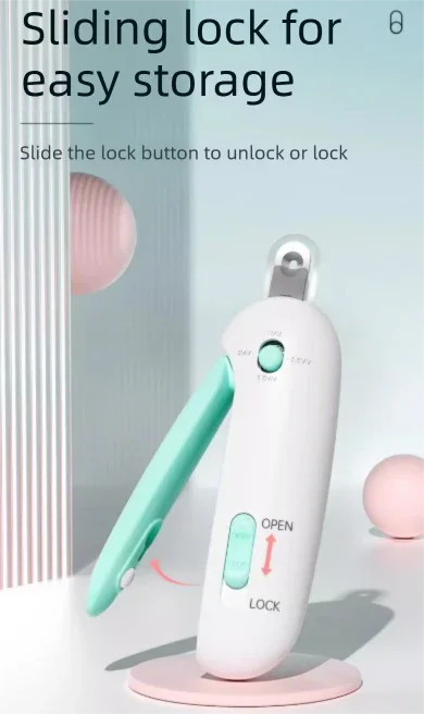 Adjustable Cat Nail Clippers Safety Round Hole Trimmer 1mm-3.5mm Anti-Splash Grooming Tool with File for Kittens & Rabbits Blue