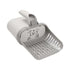 2-in-1 Cat Litter Scoop with Integrated Waste Bin Detachable Sifter Shovel Anti-Reflux Baffle Large Capacity Grey (Bags Not Included)