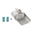 2-in-1 Cat Litter Scoop with Integrated Waste Bin & 2 Rolls Refill Bags Detachable Sifter Shovel Anti-Reflux Baffle Grey