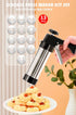 Stainless Steel Cookie Press Maker Kit with 13 Disc Molds and 8 Icing Tips Red Manual Biscuit Machine Set