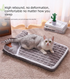 Thickened Pet Sofa Bed L Size 60x40cm Grey Dog Mat with Integrated Pillow Soft Washable Sleeping Pad for Dogs and Cats All Season Comfort