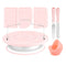 12pcs Cake Decorating Turntable Kit Non-Slip Rotating Stand with Spatulas and Leveler Baking Tools for Home Kitchen DIY Nordic Pink