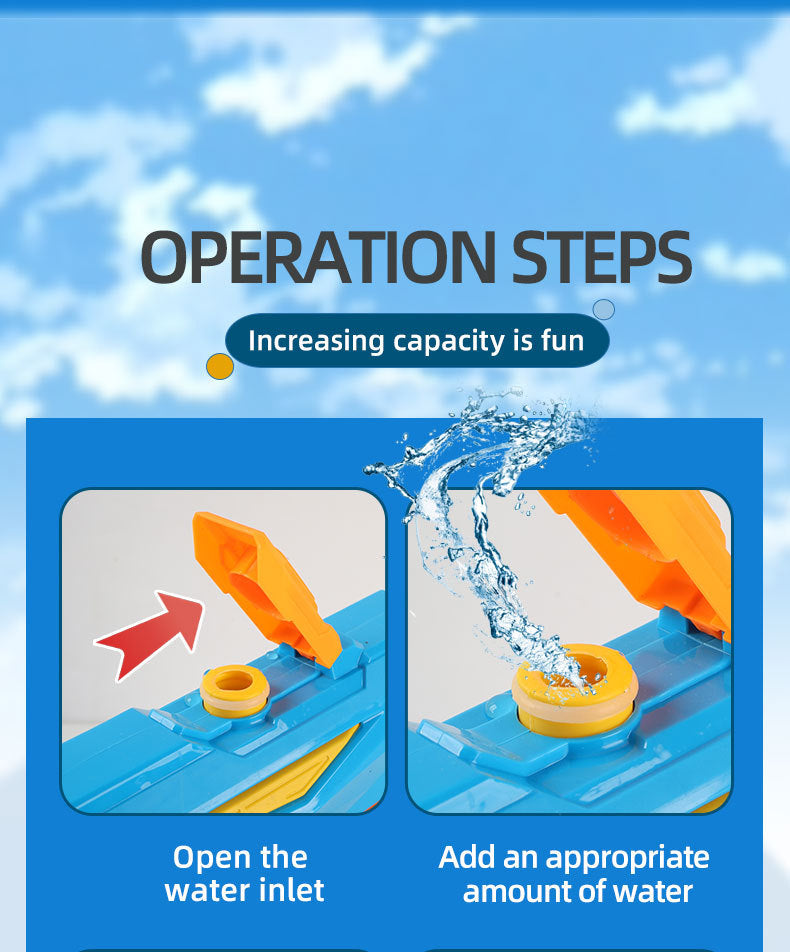 Electric Water Gun Automatic Continuous Fire Squirt Toy 8m Range Rechargeable Battery Outdoor Pool Beach Fun Blue