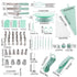 207 Pieces Cake Decorating Kit with Nordic Pink Revolving Turntable Icing Tips and Spatulas Complete Baking Tool Set