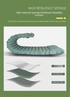 Outdoor Camping Self-Inflatable Air Mattress Portable Foot Press Beach Picnic Mat Foldable TPU Sleeping Pad Green and Grey