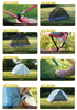 Single Person Off-Ground Camping Tent Portable Folding Bed Cover with Mosquito Net UV-Resistant Fishing Tent Blue