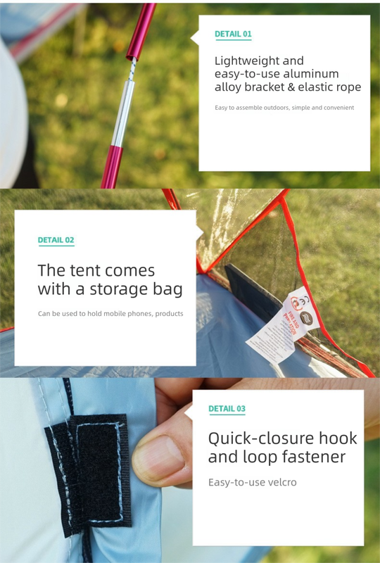 Single Person Off-Ground Camping Tent Portable Folding Bed Cover with Mosquito Net UV-Resistant Fishing Tent Black