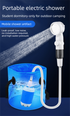 Portable Electric Outdoor Shower Kit Handheld Battery-Powered Shower Head Set for Camping, Dormitories, and Construction Sites