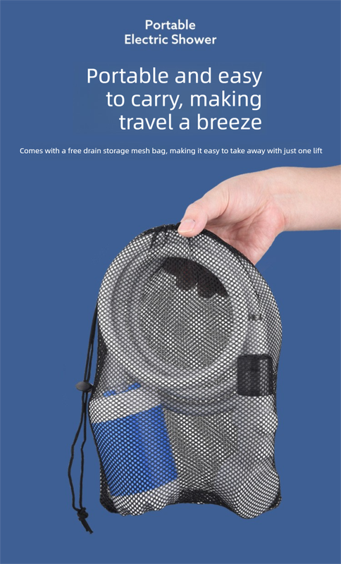 Portable Electric Outdoor Shower Kit Handheld Battery-Powered Shower Head Set for Camping, Dormitories, and Construction Sites