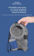 Portable Electric Outdoor Shower Kit Handheld Battery-Powered Shower Head Set for Camping, Dormitories, and Construction Sites