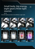 Mini EDC Keychain Flashlight Dual LED Super Bright 750mAh Type-C Rechargeable Magnetic Torch Work Light Black