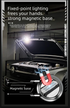 Mini EDC Keychain Flashlight Dual LED Super Bright 750mAh Type-C Rechargeable Magnetic Torch Work Light Black