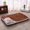 Thickened Pet Sofa Bed L Size 60x40cm Coffee Dog Mat with Integrated Pillow Soft Washable Sleeping Pad for Dogs and Cats All Season Comfort
