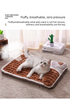 Thickened Pet Sofa Bed L Size 60x40cm Coffee Dog Mat with Integrated Pillow Soft Washable Sleeping Pad for Dogs and Cats All Season Comfort