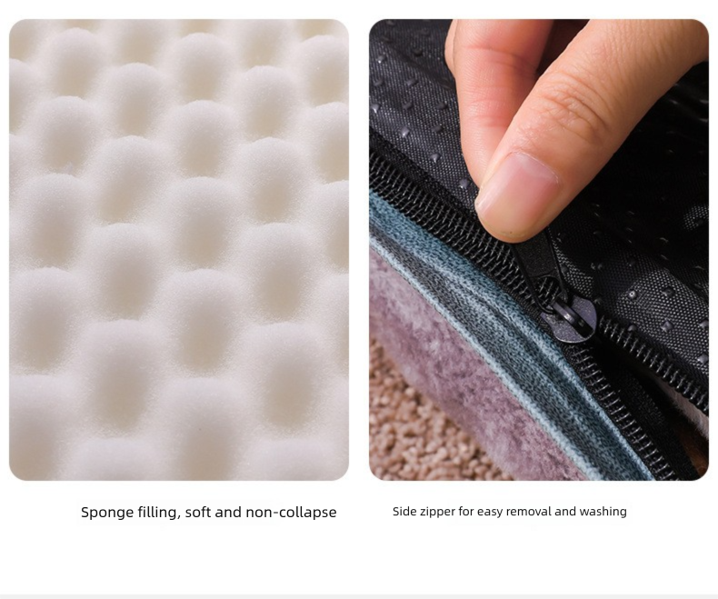 Thickened Pet Sofa Bed XL Size 75x45cm Coffee Dog Mat with Integrated Pillow Soft Washable Sleeping Pad for Dogs and Cats All Season Comfort