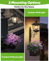 2-in-1 Solar Planter Light Outdoor - Metal Lamp Post & Wall Sconce with Planter Box - IP65 Waterproof LED Lantern for Garden, Patio & Porch - Warm White (Small)