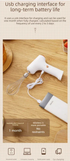 Electric Handheld Egg Whisk and Cream Whipper Set with Egg White Separator J-8 White Dual-Head Automatic Mixer Kit