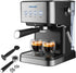 Premium Espresso Coffee Machine with Touch Control Panel & Steam Milk Frother 1050W Stainless Steel CM3010 (AU Plug)