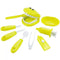 9 Piece Kids Dentist Pretend Play Set - Yellow Educational Medical Kit with Teeth Model, Toothbrush & Tools - Oral Hygiene Learning Toy for Toddlers & Preschoolers