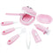 9 Piece Kids Dentist Pretend Play Set - Pink Educational Medical Kit with Teeth Model, Toothbrush & Tools - Oral Hygiene Learning Toy for Toddlers & Preschoolers